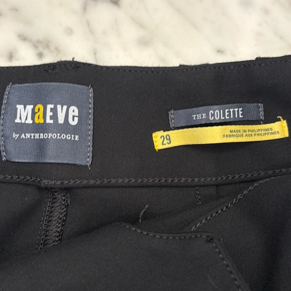 Women's Anthro Maeve Colette Pants in Black, Size 29 - Picture 3 of 6